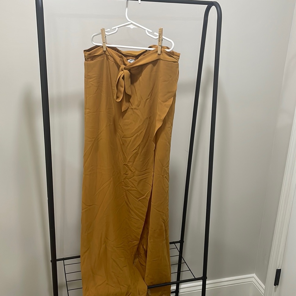 Mustard Wrap Skirt